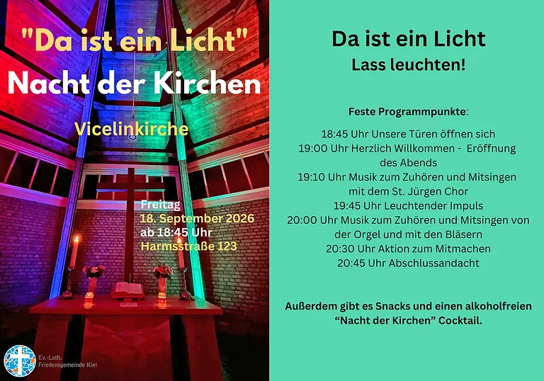 Nacht der Kirchen 2026 - Das ist ein Licht - in der Vicelinkirche