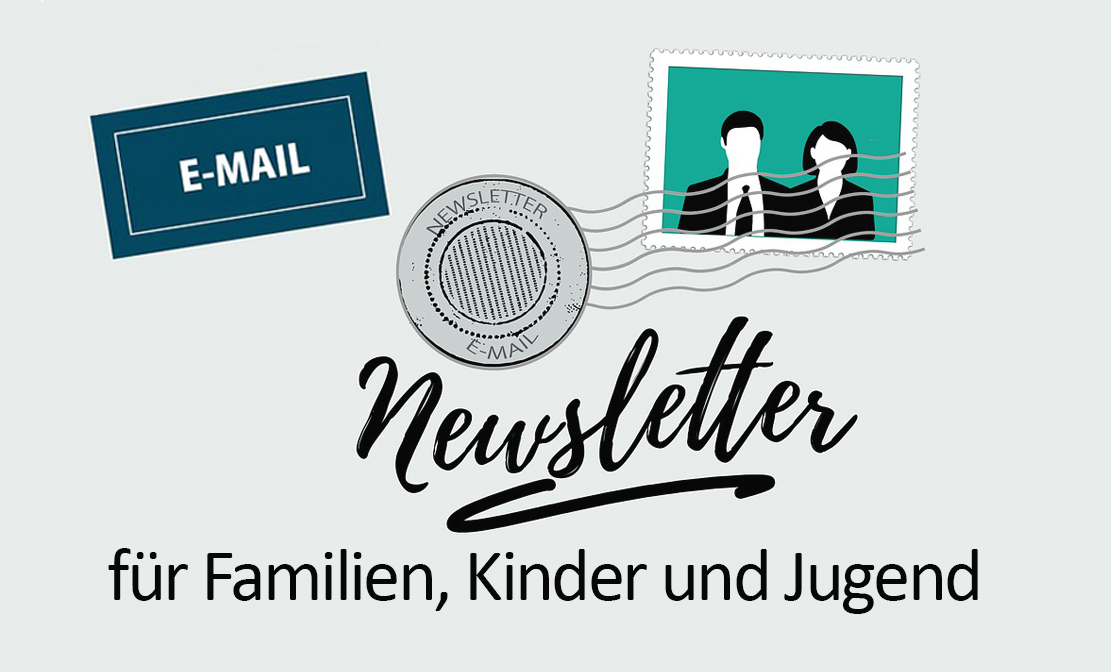 Newsletter-Banner für Familien, Kinder und Jugend.