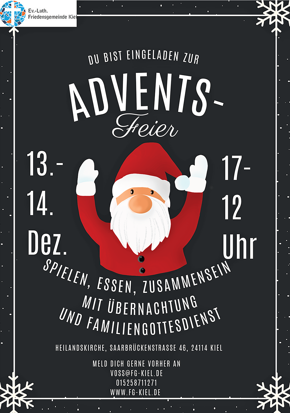 Adventsfeier Jugend Flyer